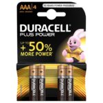 Duracell Plus Power Αλκαλικές Μπαταρίες ΑΑΑ 4τμχ