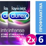 Durex Πακέτο Προσφοράς Intense Stimulating Condoms Διεγερτική Υφή με Ραβδώσεις και Κουκίδες 2 x 6 Τεμάχια σε Ειδική Τιμή