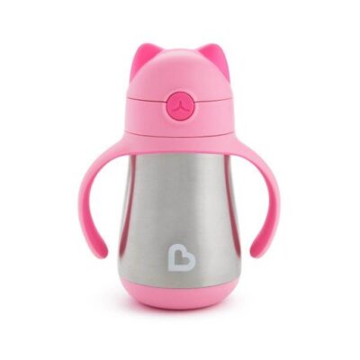 Munchkin Cool Cat Ανοξείδωτο Θερμός Ροζ 237ml