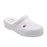 Scholl Shoes Back Guard Σαμπό Λευκό Αναπαυτικά Παπούτσια που Χαρίζουν Σωστή Στάση & Φυσικό Χωρίς Πόνο Βάδισμα 1 Ζευγάρι