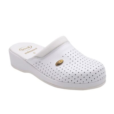 Scholl Shoes Back Guard Σαμπό Λευκό Αναπαυτικά Παπούτσια που Χαρίζουν Σωστή Στάση & Φυσικό Χωρίς Πόνο Βάδισμα 1 Ζευγάρι