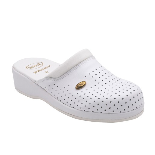 Scholl Shoes Back Guard Σαμπό Λευκό Αναπαυτικά Παπούτσια που Χαρίζουν Σωστή Στάση & Φυσικό Χωρίς Πόνο Βάδισμα 1 Ζευγάρι