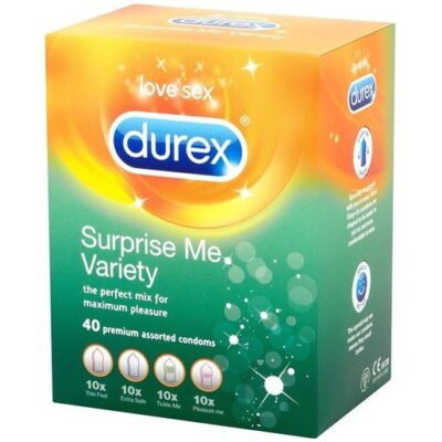 Durex Προφυλακτικά Surprise Me Giga Pack Ποικιλία 40 Τεμαχίων