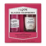 I love… Miniature Pamper Duo Glazed Raspberry Scented Body Wash 100ml & Glazed Raspberry Scented Candle Parfum 60gr