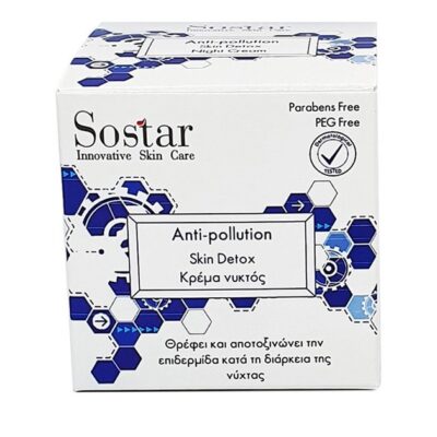 Sostar Anti-pollution Skin Detox Κρέμα Νυχτός για Θρέψη και Αποτοξίνωση 50ml