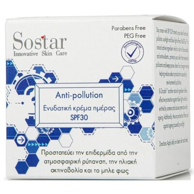 Sostar Anti-Pollution Ενυδατική Κρέμα Ημέρας SPF30 50ml