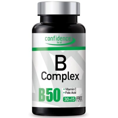 Confidence B Complex Συμπλήρωμα Διατροφής με όλες τις Βιταμίνες του Συμπλέγματος Β 45 tabs (30+15 free tabs)