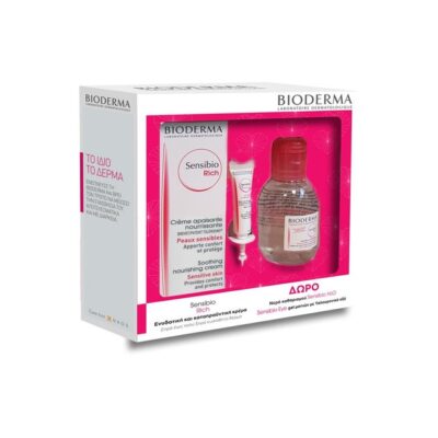 Bioderma Πακέτο Προσφοράς Sensibio Riche Cream 40ml & Δώρο Sensibio H20 100ml & Sensibio Gel Contour Des Yeux 2ml