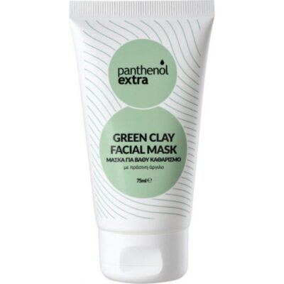 Panthenol Extra Green Clay Facial Mask Μάσκα Προσώπου για Βαθύ Καθαρισμό με Πράσινο Άργιλο 75ml