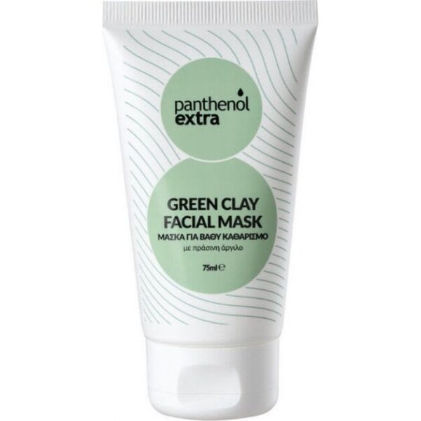 Panthenol Extra Green Clay Facial Mask Μάσκα Προσώπου για Βαθύ Καθαρισμό με Πράσινο Άργιλο 75ml