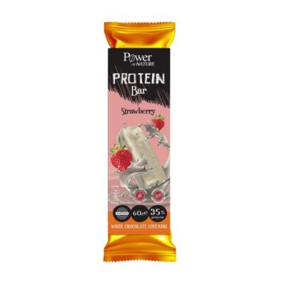 Power of Nature Protein Bar Strawberry Flavor with White Chocolate Covering 60gr