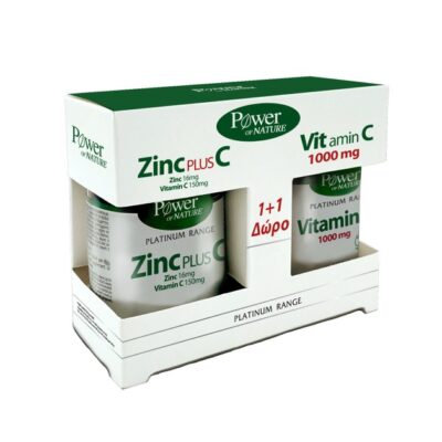 Power of Nature Πακέτο Προσφοράς Platinum Range Zinc Plus D3 30tabs & Δώρο Vitamin C 1000mg 20tabs