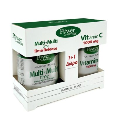 Power of Nature Πακέτο Προσφοράς Platinum Range Multi+Multi Time 30tabs & Δώρο Vitamin C 1000mg 20tabs