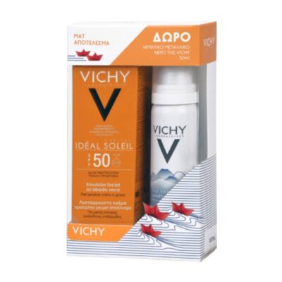 Vichy Πακέτο Προσφοράς Ideal Soleil Mattifying Face Dry Touch Spf50