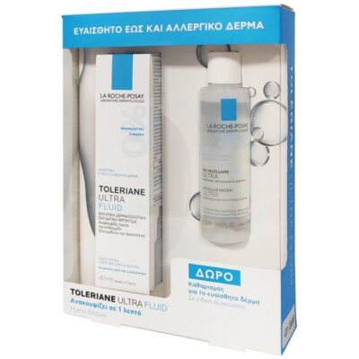 La Roche-Posay Πακέτο Προσφοράς Toleriane Ultra Fluid 40ml & Δώρο Micellar Water Ultra για Πρόσωπο - Μάτια - Χείλη 50ml