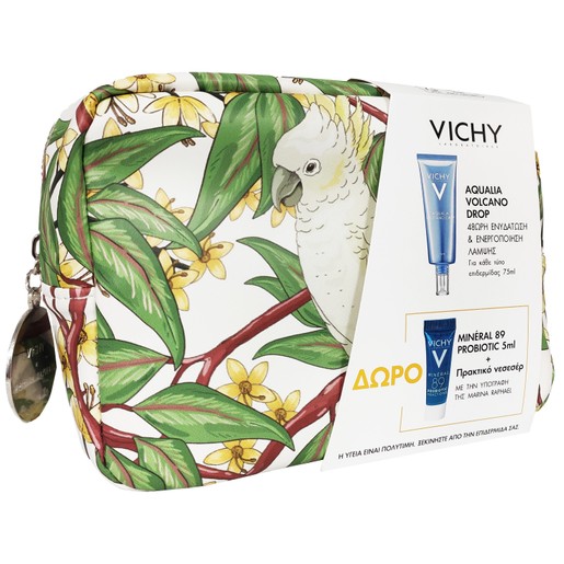 Vichy Πακέτο Προσφοράς Aqualia Thermal Volcano Drop 75ml & Δώρο Mineral 89 Probiotic 5ml & Πρακτικό Νεσεσέρ Marina Raphael