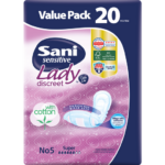 Sani Sensitive Lady Discreet No5 Super για Ελαφράς Μορφής Ακράτεια κι Άλλες Ειδικές Χρήσεις 20τμχ