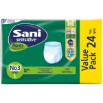 Sani Sensitive Pants Νο 3 Value Pack Large 100-140cm Ελαστικό Εσώρουχο Ακράτειας 24 Τεμάχια