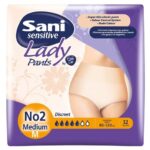 Sani Sensitive Lady Pants Discreet Medium No2 Ελαστικό Εσώρουχο Ακράτειας 12 τεμάχια