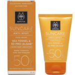 Apivita Suncare Anti Spot Face Cream With Sea Fennel & 3D Pro Algae Spf50 Αντηλιακή Κρέμα Προσώπου Υψηλής Προστασίας 50ml