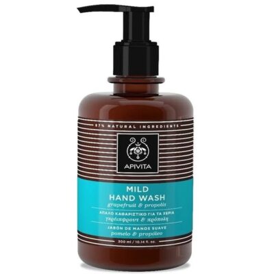 Apivita Mild Hand Wash Απαλό Καθαριστικό για τα Χέρια με Γκρέιπφρουτ & Πρόπολη 300ml