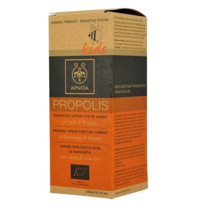 Apivita Propolis Kids Organic Syrop For Throat With Honey & Thyme 150ml