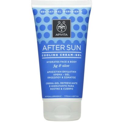 Apivita After Sun Cooling Cream Gel Face-Body With Fig & Aloe 100ml