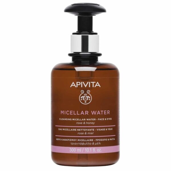 Apivita Micellar Water Face & Eyes Νερό Καθαρισμού για Πρόσωπο & Μάτια με Τριαντάφυλλο & Μέλι 300ml