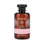 Apivita Rose Pepper Αφρόλουτρο με Αιθέρια Έλαια που Αναζωογονεί την Επιδερμίδα και τη Διάθεση 250ml