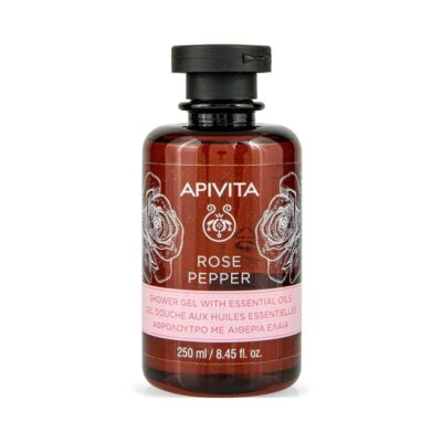 Apivita Rose Pepper Αφρόλουτρο με Αιθέρια Έλαια που Αναζωογονεί την Επιδερμίδα και τη Διάθεση 250ml
