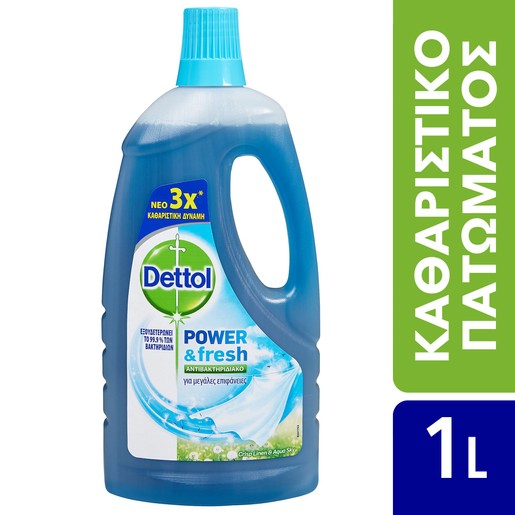 Dettol Power & Fresh Diluted with Crisp Linen & Aqua Sky 1Lt
