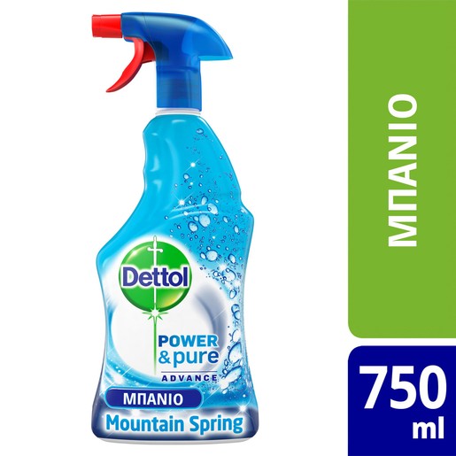 Dettol Power & Pure Spray with Fresh Mountain Spring 750ml