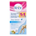 Veet Easy-Gelwax Legs & Body Ταινίες Κεριού για Ευαίσθητη Επιδερμίδα με Αμυγδαλέλαιο & Βιταμίνη Ε 2×20 Strips σε Ειδική Τιμή