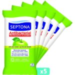 Septona Πακέτο Προσφοράς Antibacterial Wipes Green Apple Αντιβακτηριδιακά Μαντηλάκια Χεριών με Άρωμα Πράσινο Μήλο 75 Τεμάχια