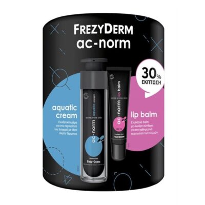 Frezyderm Πακέτο Προσφοράς Ac-Norm Aquatic Cream Ενυδατική Κρέμα για την Ακνεϊκή Επιδερμίδα 50ml & Ac-Norm Lip Balm 15ml