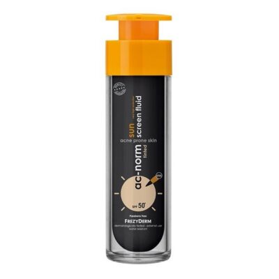 Frezyderm Ac-Norm Sunscreen Fluid Tinted Spf50+ Αντηλιακή Fluid Κρέμα Προσώπου Υψηλής Προστασίας με Χρώμα για Ακνεϊκό Δέρμα 50ml