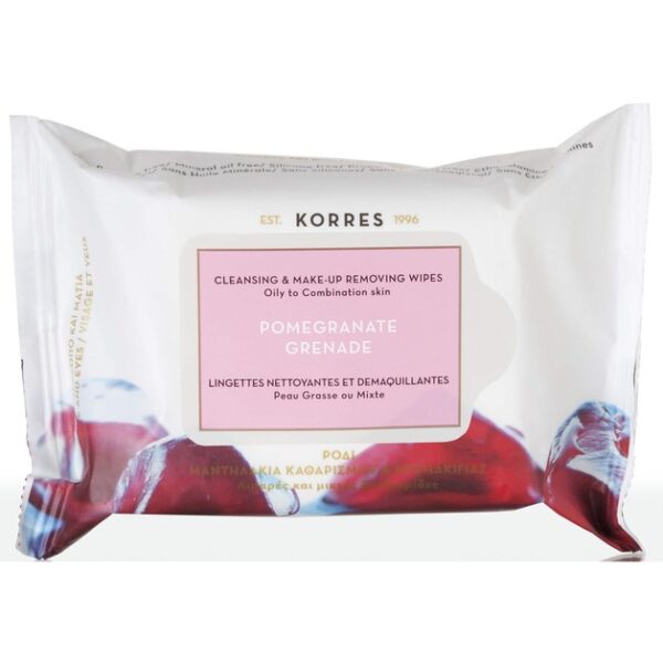 Korres Pomegranate Wipes για Λιπαρές