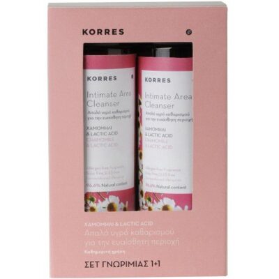 Korres Πακέτο Προσφοράς Intimate Area Cleanser με Χαμομήλι & Lactic Acid 1+1 Δώρο 2x250ml