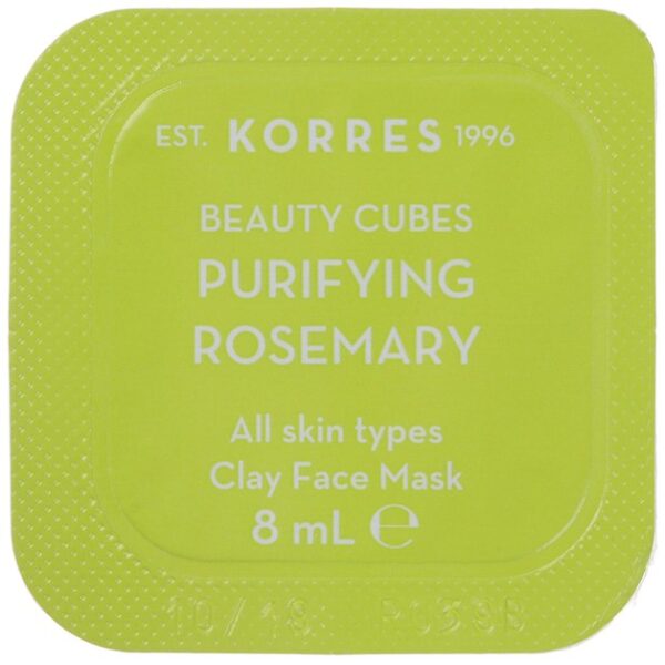 Korres Beauty Cubes Purifying Rosemary Clay Face Mask 8ml