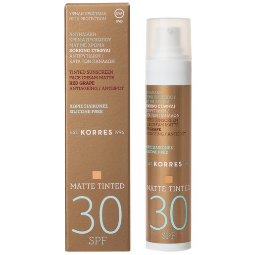 Korres Κόκκινο Σταφύλι Matte Tinted Spf30 Anti Spot 50ml Promo -20%