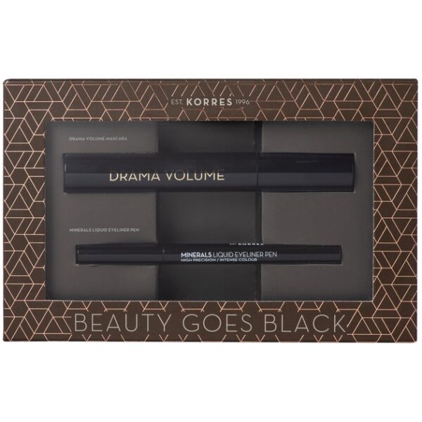 Korres Πακέτο Προσφοράς Drama Volume Mascara Black 11ml & Minerals Liquid Eyeliner Pen Black 1ml σε Ειδική Τιμή