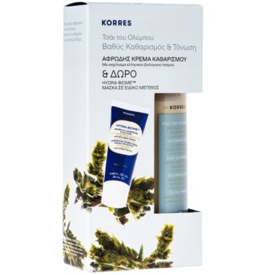 Korres Πακέτο Προσφοράς Olympus Tea Cleansing Foaming Cream 200ml & Δώρο Hydra-Biome Superdose Μάσκα Προβιοτικών 20ml