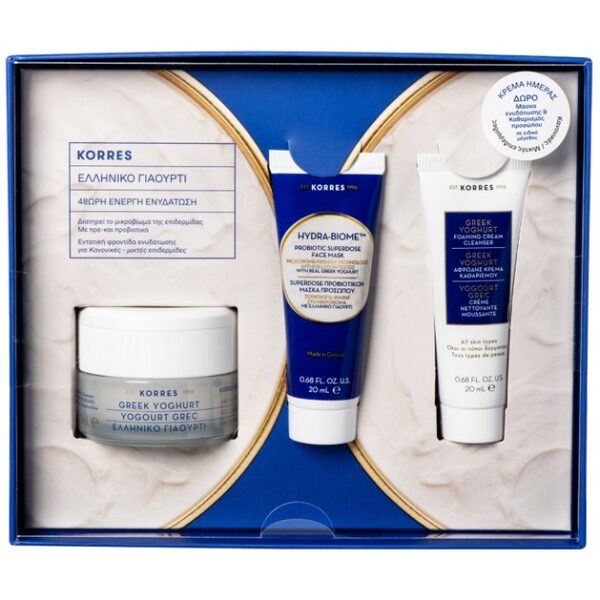 Korres Promo Greek Yoghurt Gel Cream Καν/Μικτές Επιδερμίδες 40ml &Δώρο Hydra-Biome Probiotic Mask 20ml