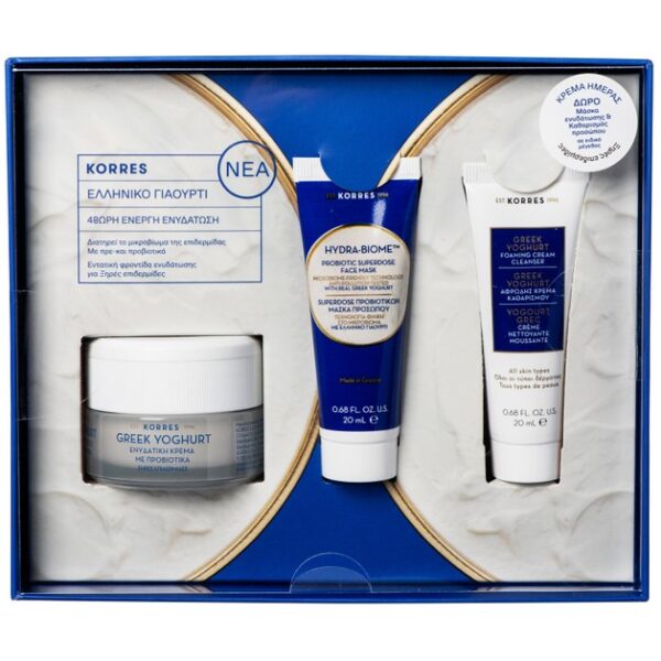 Korres Promo Greek Yoghurt Cream Ξηρές Επιδερμίδες 40ml & Δώρο Hydra-Biome Probiotic Mask 20ml