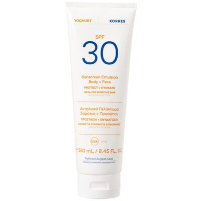 Korres Yoghurt Sunscreen Emulsion Face & Body Spf30 for Sensitive Skin 250ml
