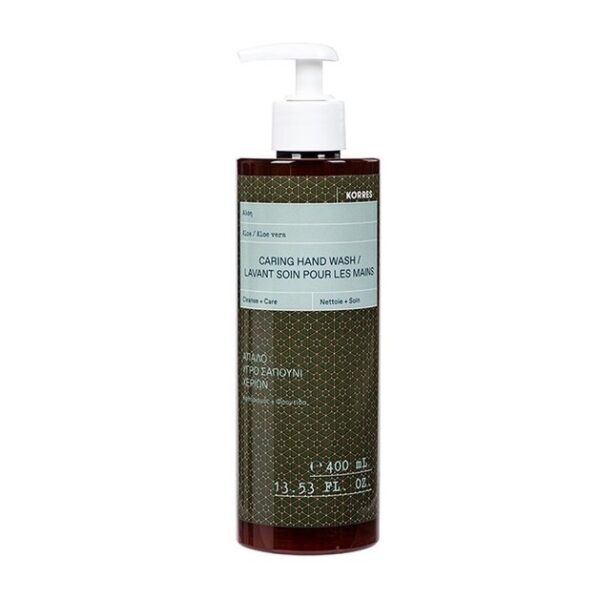Korres Caring Hand Wash Απαλό Υγρό Σαπούνι Χεριών με Αλόη 400ml