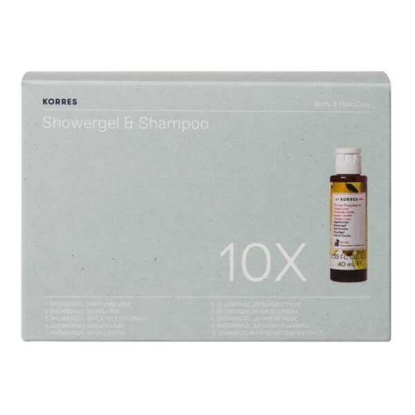 Korres Πακέτο Προσφοράς The Best-Of Showergels Collection Αρωματικά Αφρόλουτρα Travel Size 10x40ml σε Ειδική Τιμή