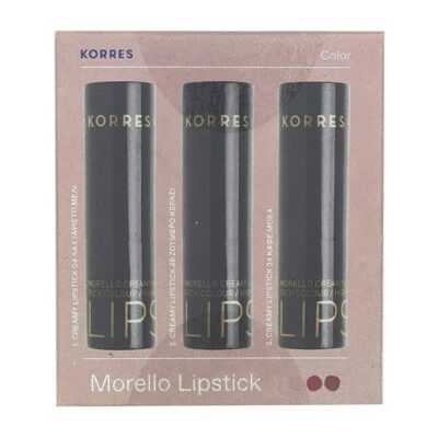 Korres Promo Morello Creamy Lipstick Νο04 Honey Nude & No56 Cherry Lush & No34 Mocha Brown 3 X 3.5gr σε Ειδική Τιμή