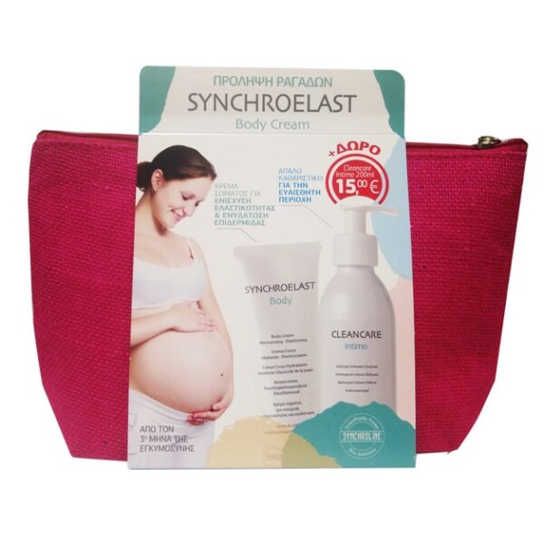 Synchroelast Body Moisturising Cream Κρέμα Πρόληψης Ραγάδων 200ml & Δώρο Cleancare Intimo Καθαριστικό Ευαίσθητης Περιοχής 200ml