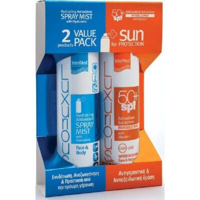 Luxurious Promo Hydrating Antioxidant Mist Face & Body 200ml & Sunscreen Invisible Spray Spf50+ 200ml